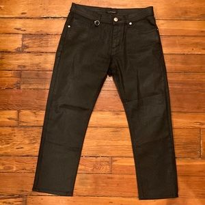 Zara denim Black Tag coated jeans 31x25